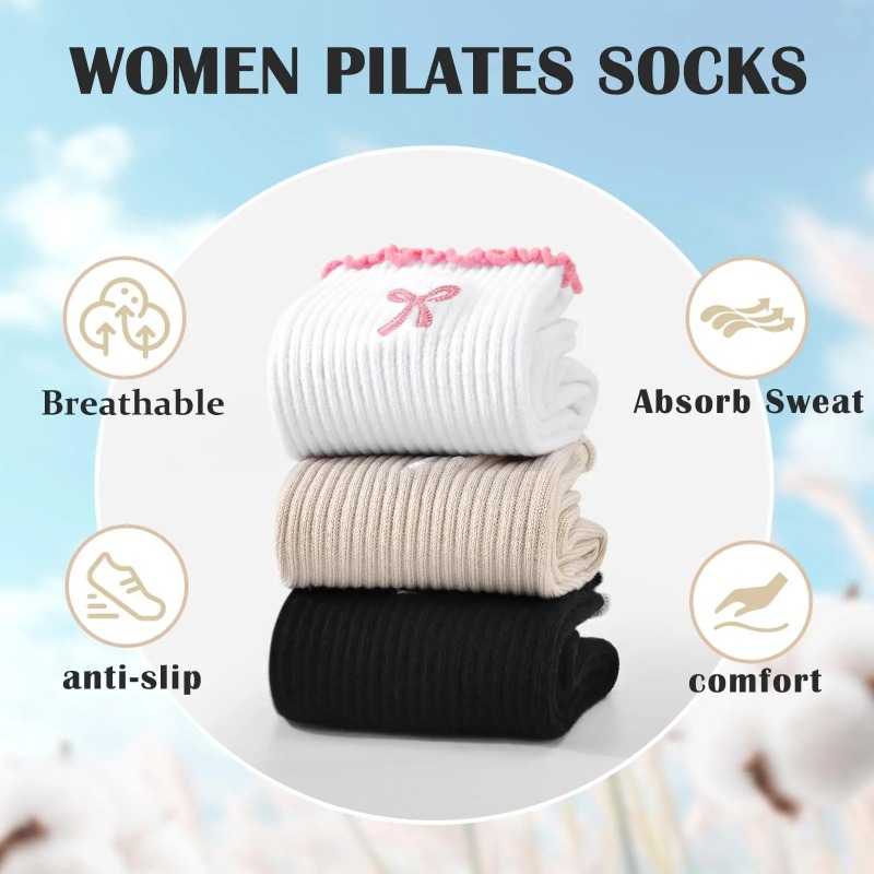 Pilates & Yoga Wohlfühlen Forchheim - 프로페셔널 요가 양말, 면 스트랩 실리콘