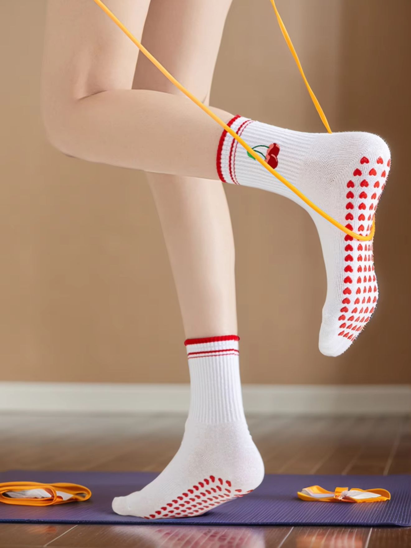 Pilates & Yoga Wohlfühlen Forchheim - 1쌍 크로스보더 전문 요가 양말, 면