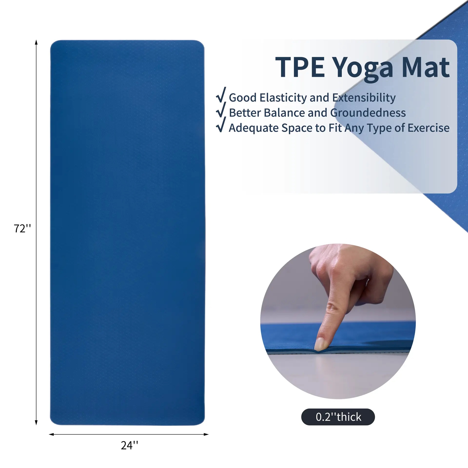 미끄럼 방지 TPE 요가 매트 72 x 24인치 요가  - Pilates X Yoga 리뷰 및 가격