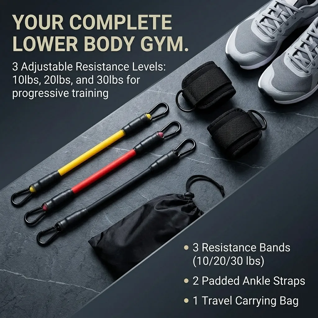 5피스 발목 저항 밴드 세트 근력 운동, 요가, 피트니 - Pilates Yoga Reformer 리뷰 및 가격