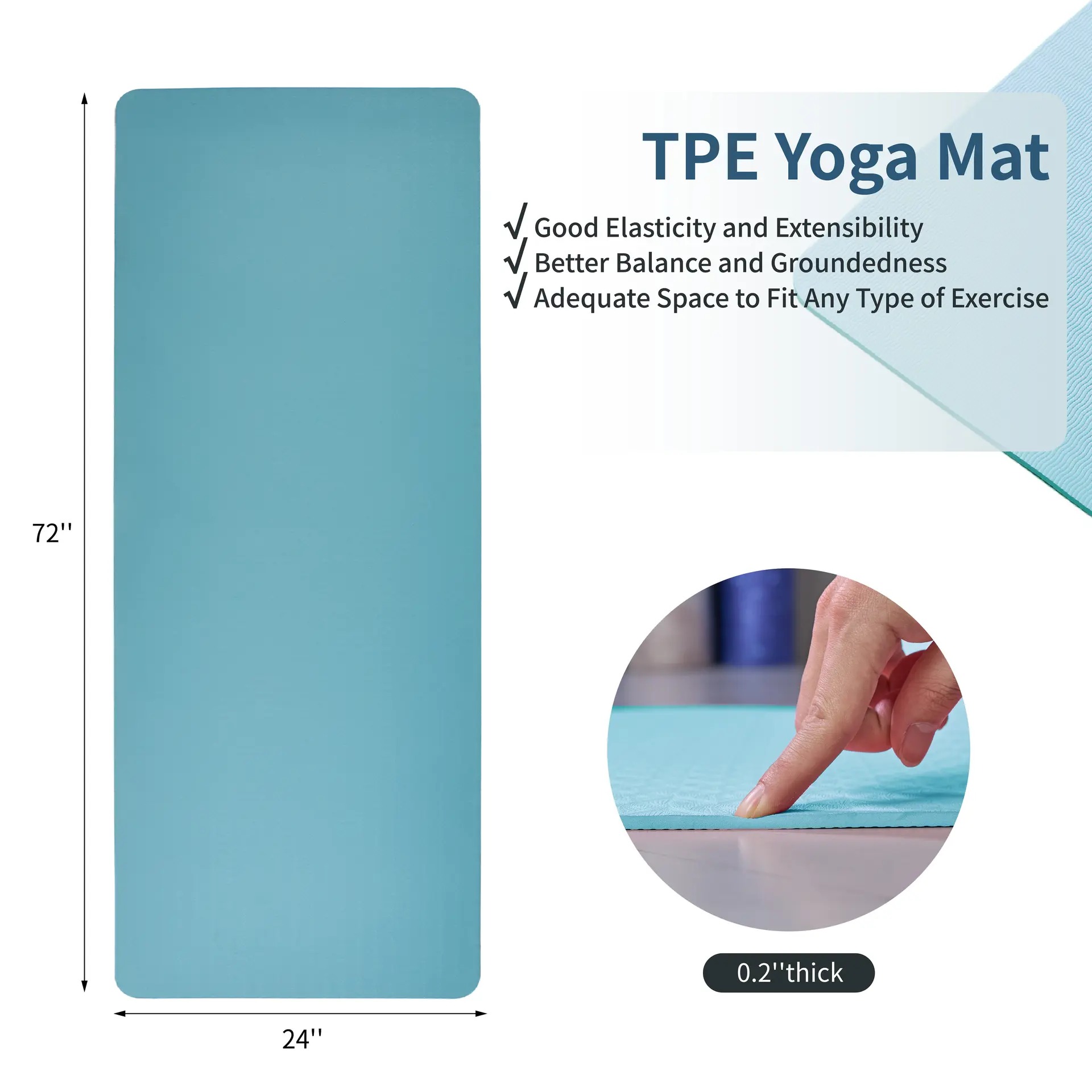 미끄럼 방지 TPE 요가 매트 72 x 24인치 가벼운 - Pilates X Yoga 리뷰 및 가격