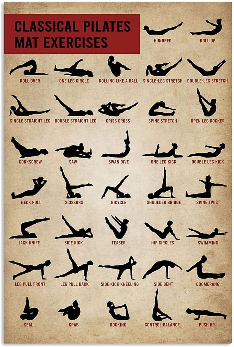 클래식 필라테스 매트 운동 금속 간판 요가 지식 포스터 - Pilates Yoga Room 리뷰 및 가격